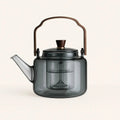 Elegant Heat-Resistant Glass Teapot with Wooden Handle