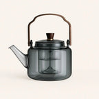 Elegant Heat-Resistant Glass Teapot with Wooden Handle