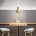 Adjustable Height Wooden Pendant Light – Contemporary Fixture for Kitchen or Living Room