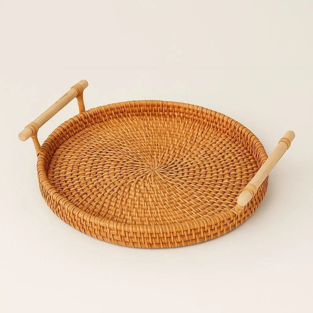 Natural Rattan Artisan Storage Tray for Every Occasion
