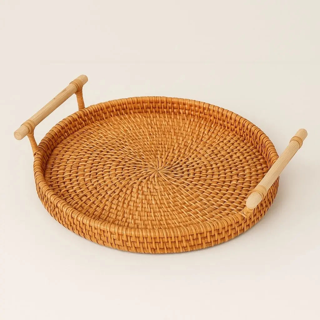 Natural Rattan Artisan Storage Tray for Every Occasion