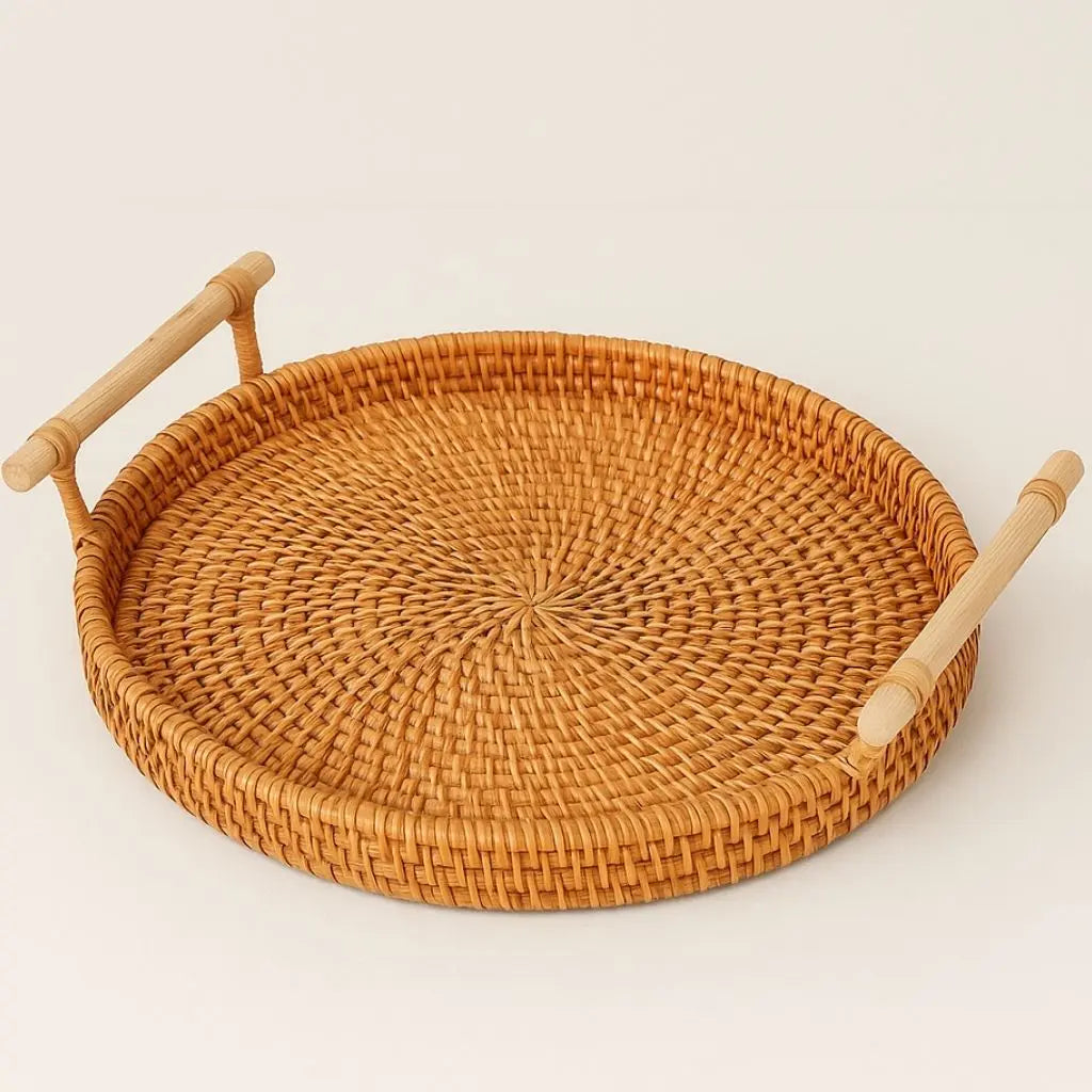 Natural Rattan Artisan Storage Tray for Every Occasion
