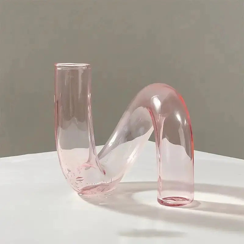 Artistic Curved Glass Blossom Display