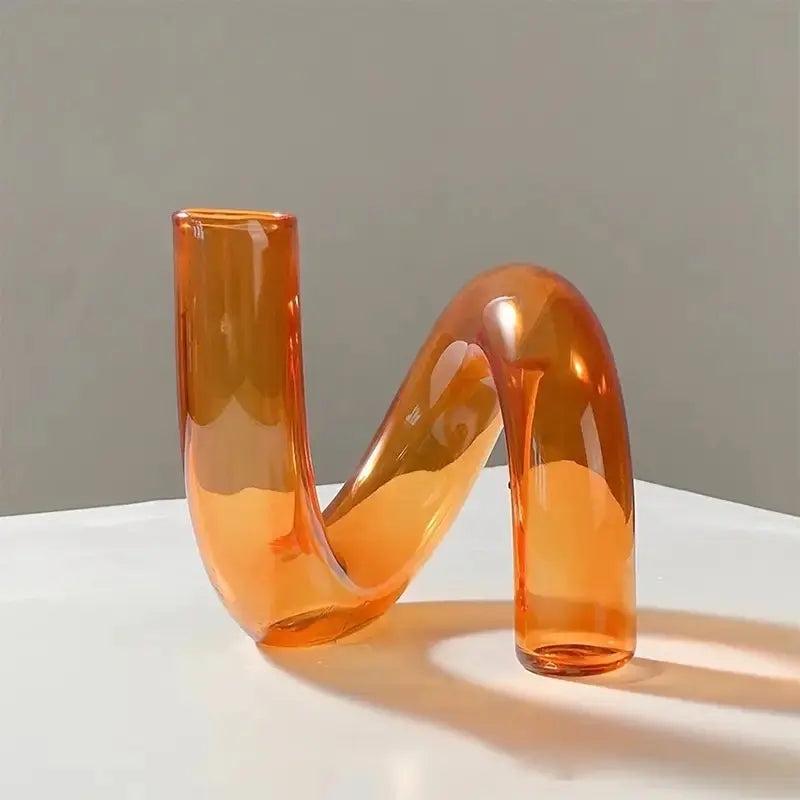 Artistic Curved Glass Blossom Display