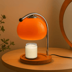 LED Light Table Lamp with Stained Glass Shade and Candle Warmer Base