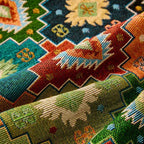 Geometric Kilim Pattern Sofa Cover in Soft Microfiber