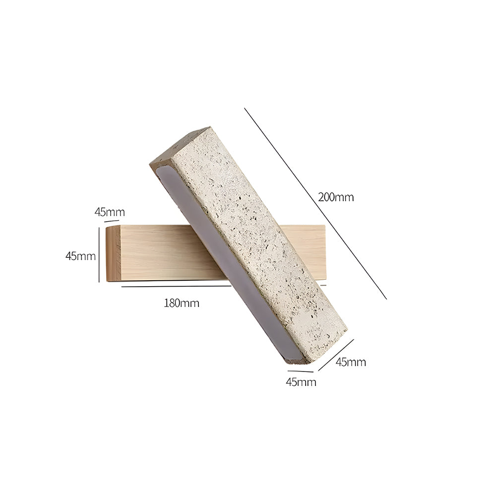 Modern Minimalist Wall Light in Travertine Finish