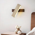 Modern Minimalist Wall Light in Travertine Finish