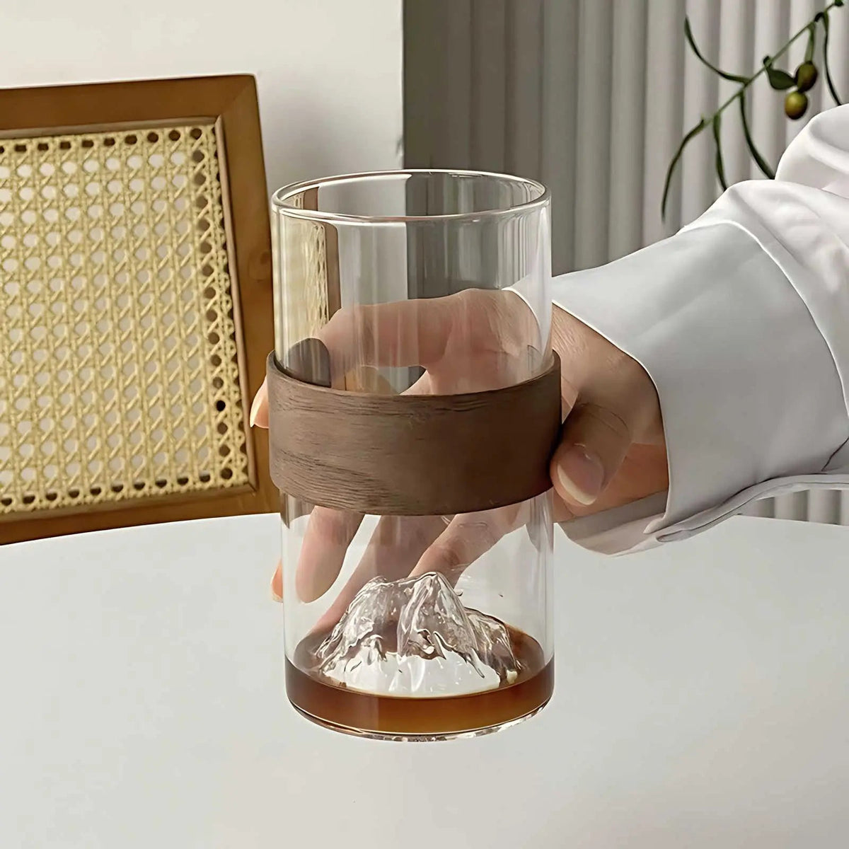 Harmonia Mountain Glass Mug for Tea and Coffee