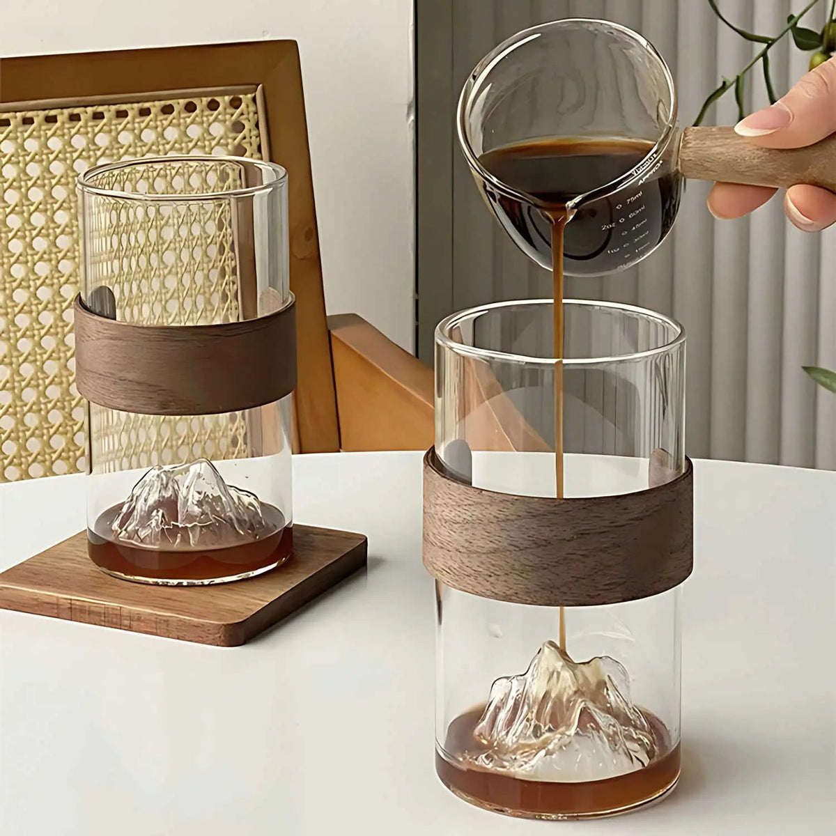 Harmonia Mountain Glass Mug for Tea and Coffee