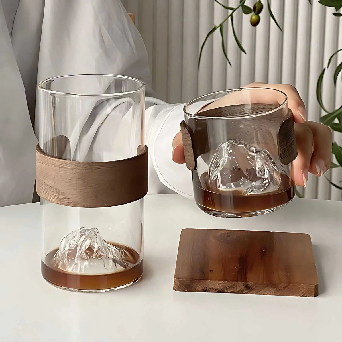 Harmonia Mountain Glass Mug for Tea and Coffee