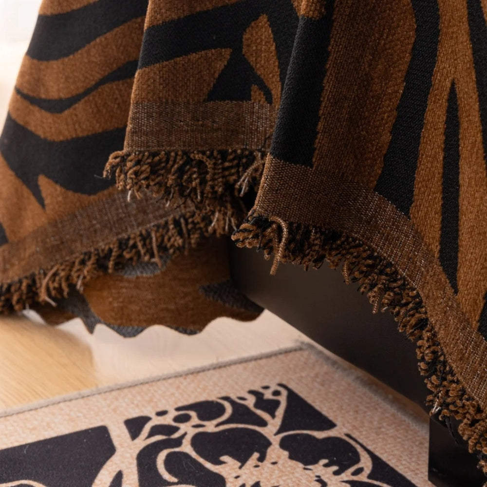 Chenille Slipcover for Sofa - Zebra Print Design