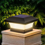 Square Black Solar Wall Light for Outdoor Use