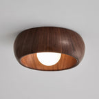 Modern Minimalist LED Ceiling Light with Wooden Design