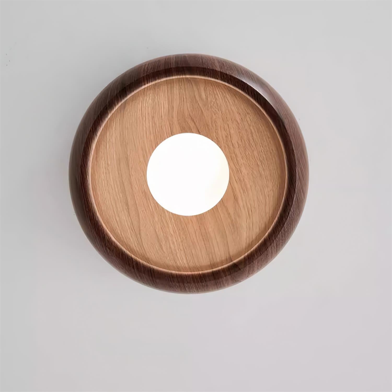 Modern Minimalist LED Ceiling Light with Wooden Design