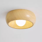 Modern Minimalist LED Ceiling Light with Wooden Design