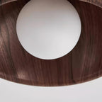 Modern Minimalist LED Ceiling Light with Wooden Design