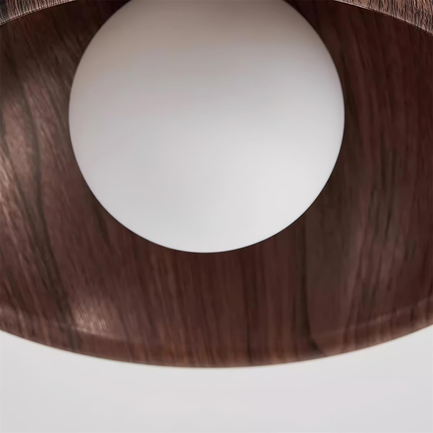 Modern Minimalist LED Ceiling Light with Wooden Design