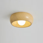 Modern Minimalist LED Ceiling Light with Wooden Design