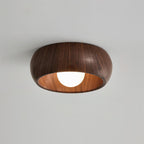 Modern Minimalist LED Ceiling Light with Wooden Design