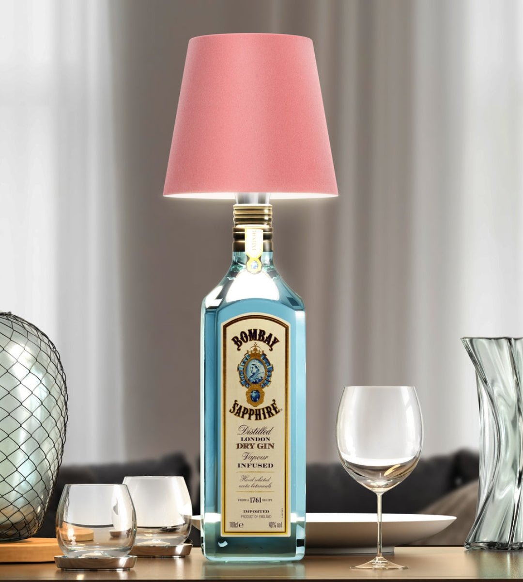 Wireless LED Bottle Lamp with Adjustable Brightness