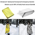 Emergency Poncho Blanket Reflective Insulation Water-Resistant