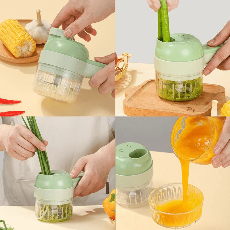 Food Chopper Cordless 4-in-1 Self-Cleaning