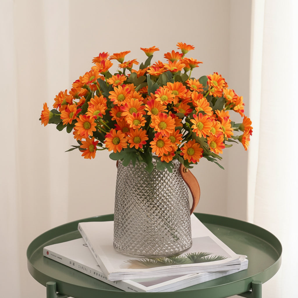 Artificial Daisy Flower Arrangement for Mother's Day Table Decor