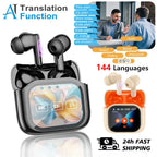 Translation Earbuds Touchscreen AI 144 Languages Noise Cancellation