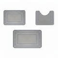 Knit-Look Polyester Non-Slip & Absorbent Bath Mat (Set of 3)