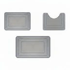 Knit-Look Polyester Non-Slip & Absorbent Bath Mat (Set of 3)