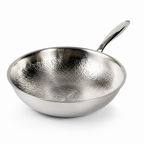 Heavy-Duty Sandwiched Titanium Stainless Steel Wok (Induction Compatible)