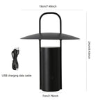 Metal Table Lamp with Touch Control – USB Rechargeable LED Light