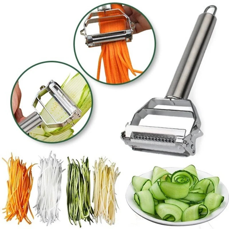 Vegetable Peeler Dual Blade Stainless Steel Ergonomic Safety Handle