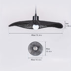 Natural Artistic Ceiling Light Shade Made of Handwoven Paper Rope