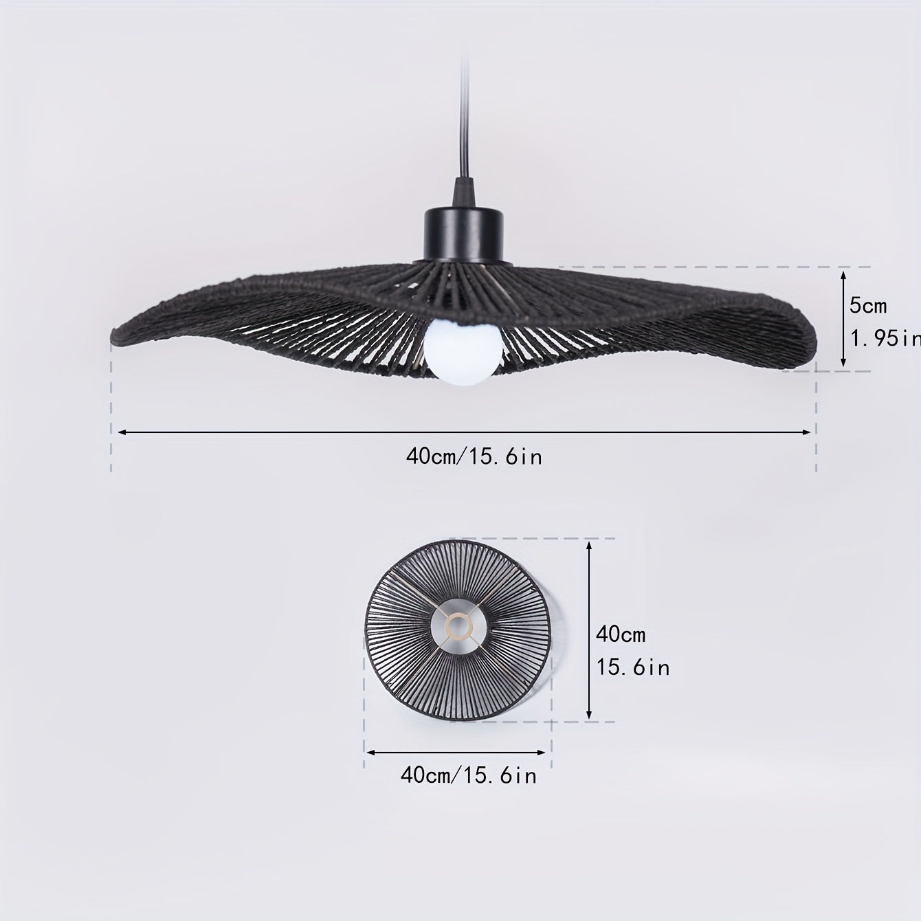 Natural Artistic Ceiling Light Shade Made of Handwoven Paper Rope