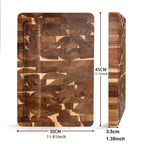 End Grain Chopping Block – Durable Acacia Wood Cutting Board for Kitchen