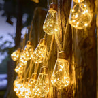 Solar-Powered Metal Outdoor String Lights (8 Modes)