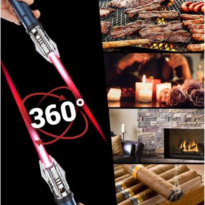 Lighter Windproof Arc Flame Refillable Butane
