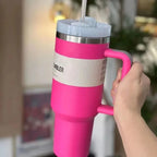 Insulated Tumbler 1.2L Stainless Steel Handle Lid