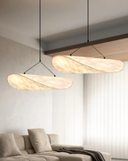 Ribbon-Shaped Warm White Pendant Light (Multiple Sizes)