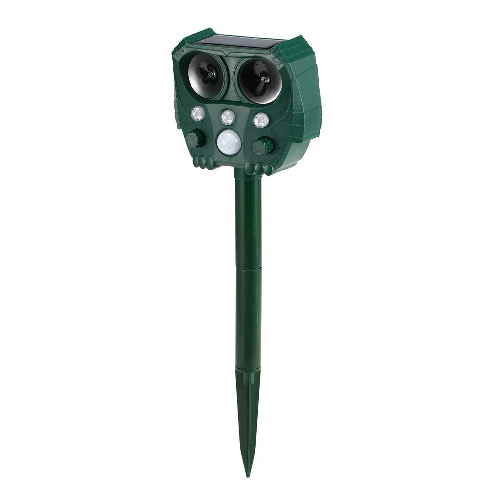 Outdoor Animal Repeller Solar Powered Ultrasonic & PIR Sensor