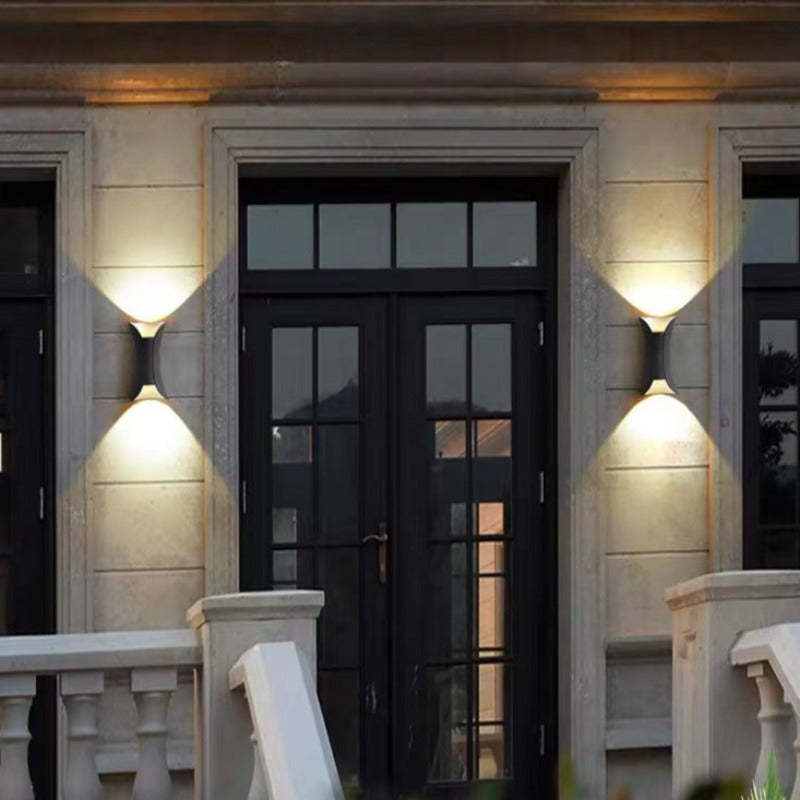 Outdoor LED Wall Light - Upward and Downward Sculpted Design