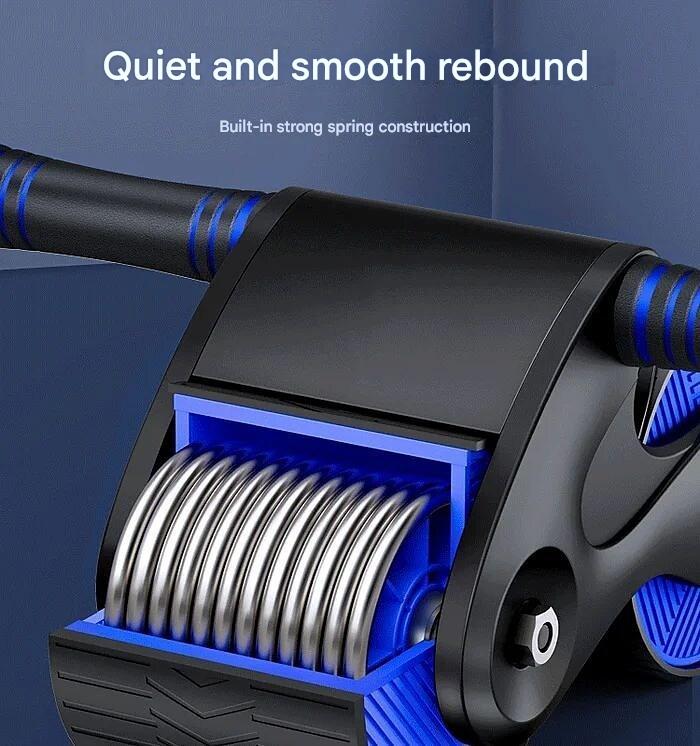 Ab Roller Non-Slip Wheel Automatic Rebound Adjustable Resistance
