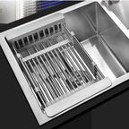 Over-Sink Dish Drainer Adjustable Stainless Steel & Non-Slip