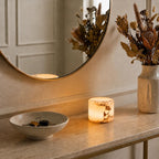 Marble-Effect Rechargeable Touch Dimmer Table Lamp