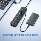 USB Hub 7-Port 5Gbps Per-Port Power Switches