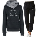 Tracksuit Set Ultrasoft Cotton Loose Straight Fit Double-Stitched
