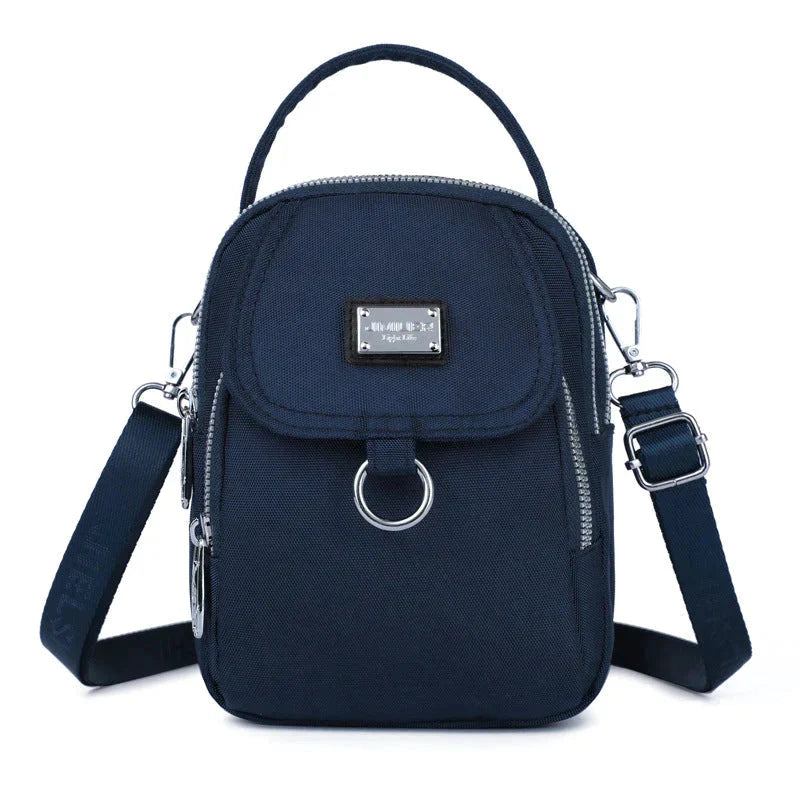 Handbag Ample Storage Multiple Zip Pockets Removable Strap
