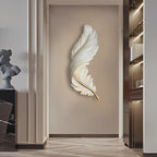 Feather-Pattern Metal Remote-Dimmable LED Wall Lamp